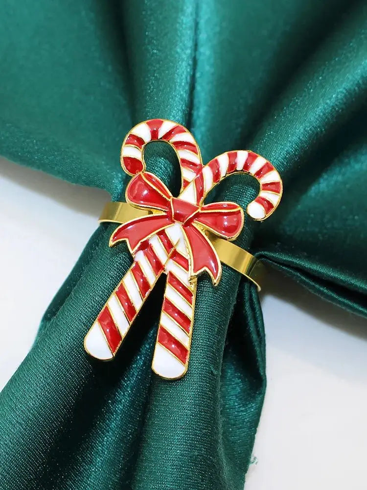 Urlaubs-Eleganz | 6 Weihnachtsserviettenringe mit Tannenzapfen - Perfekt