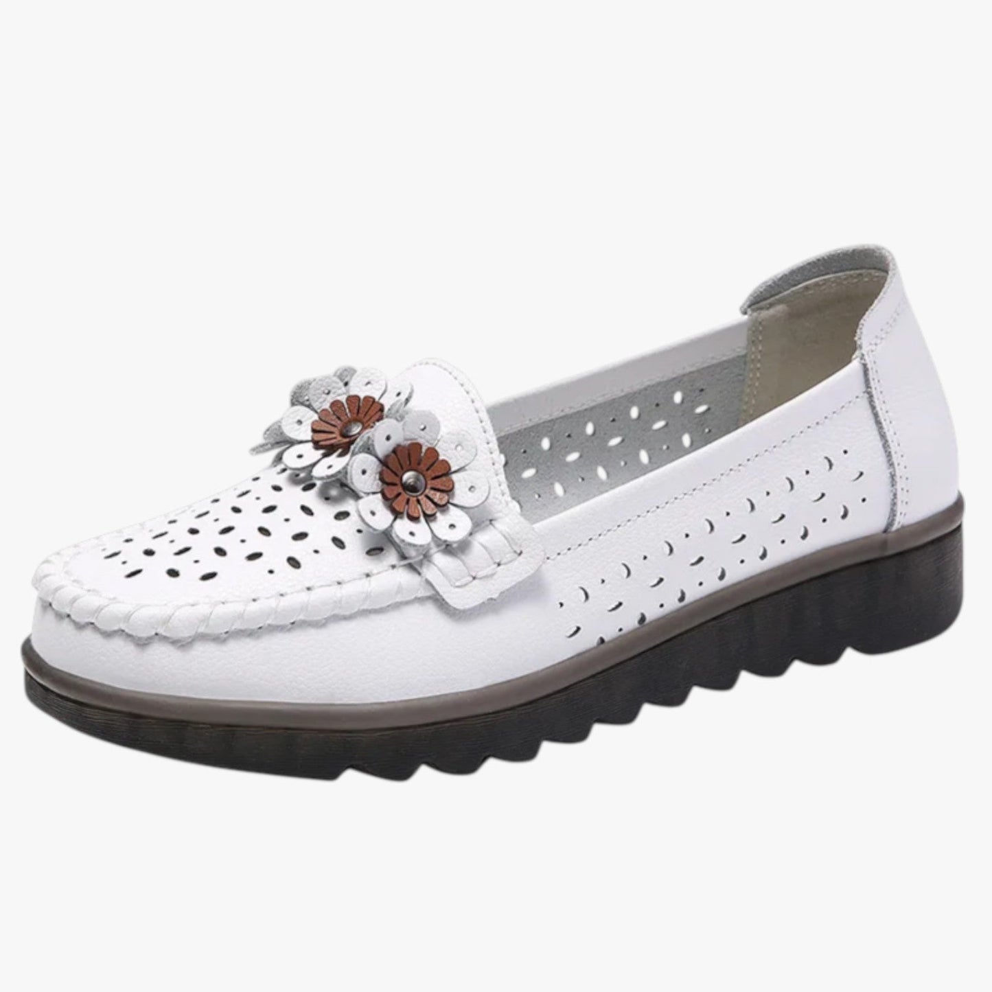 Annie | Sommerschuhe aus Leder - Komfort und Frische mit eleganten BlumenDETAILS
