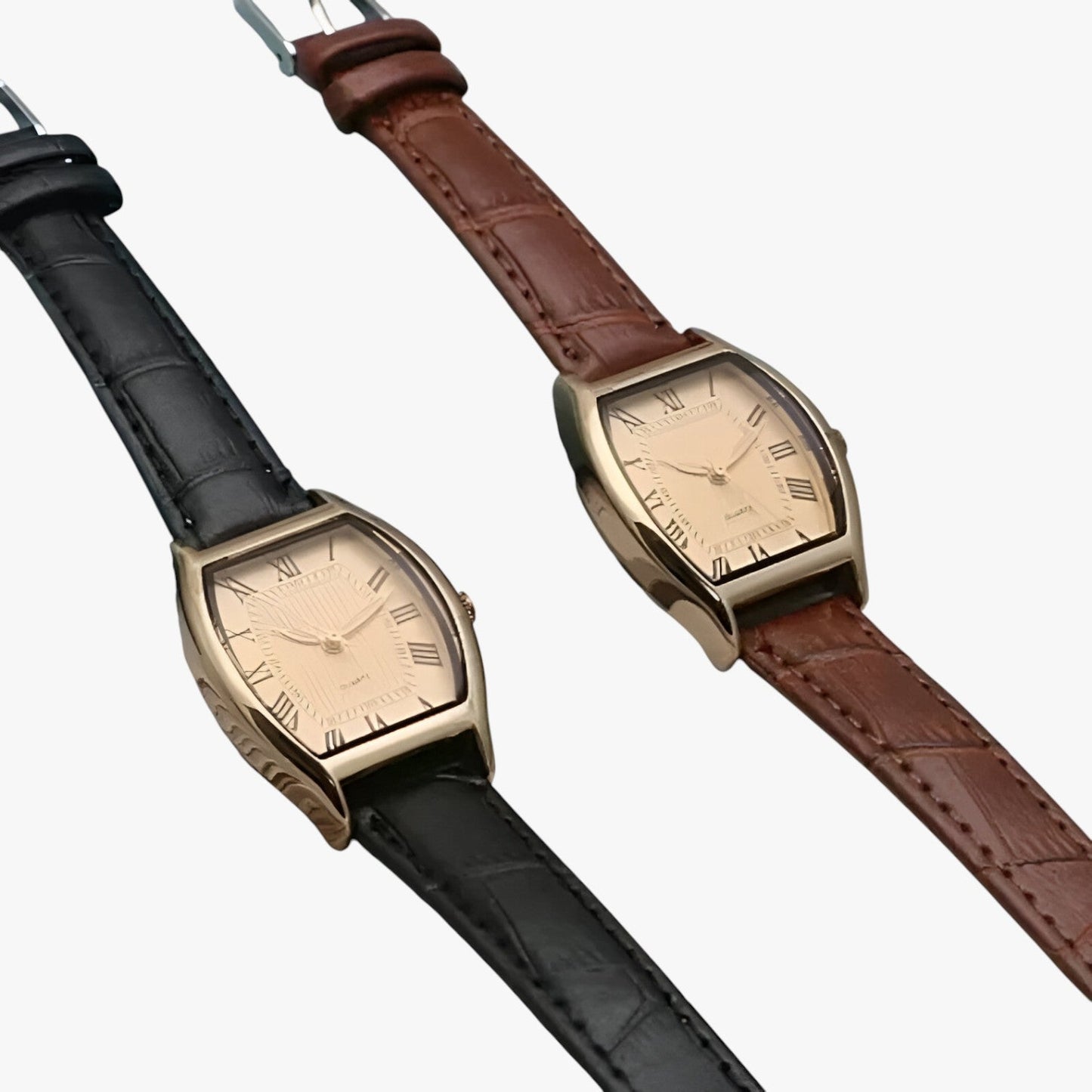 Aurora | Elegante Damenarmbanduhr mit Vintage-Lederarmband
