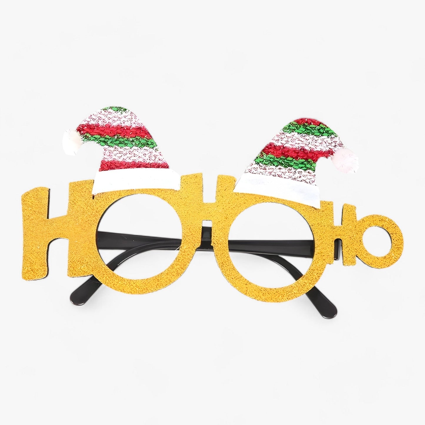 Urlaubsfeiernder | Weihnachtsbrille mit Weihnachtsmann, Weihnachtsbaum und Schneemann - Lustige Accessoires für Festtagsfotos