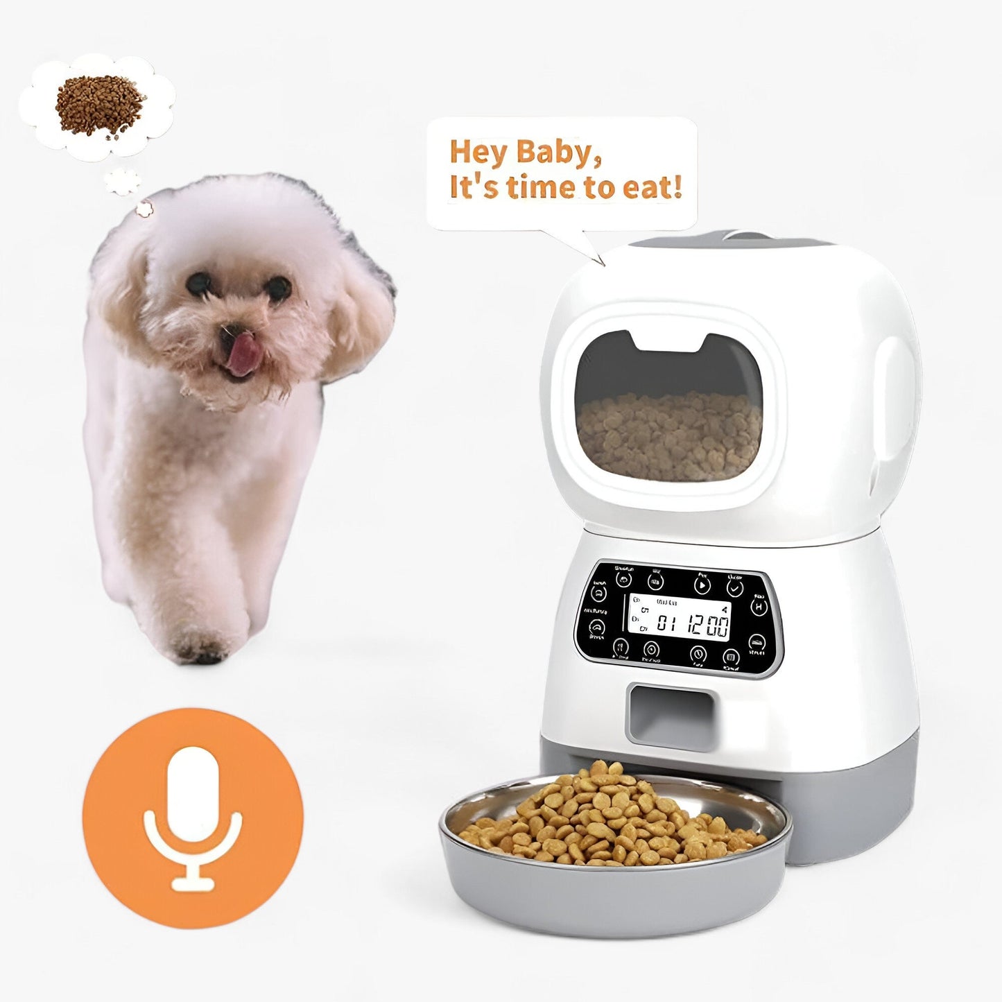 Automatischer Futterspender für Tiere | Intelligenter Automatischer Futterspender - Praktische Ernährung