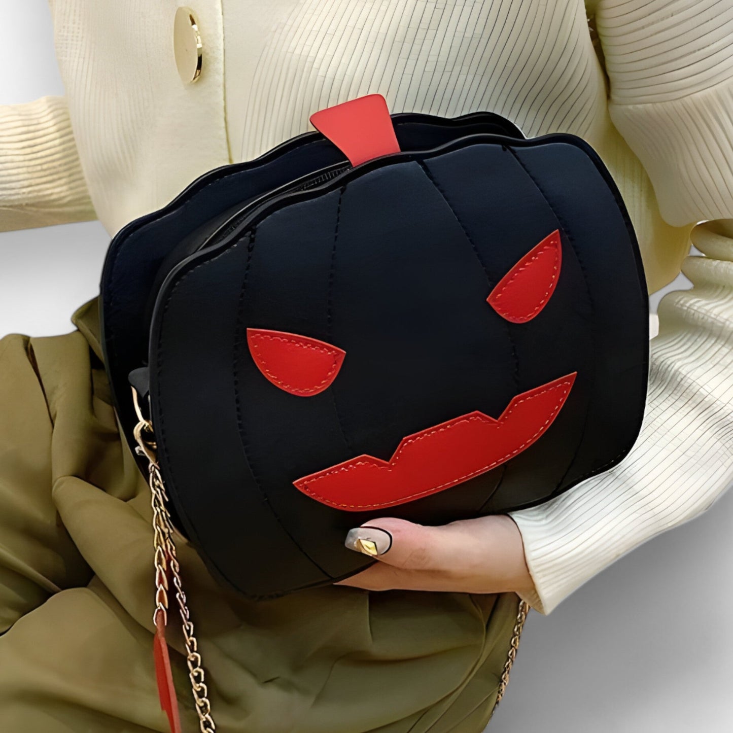 Kürbisförmige Handtasche - Kreative Halloween-Tasche für einen stylischen Look