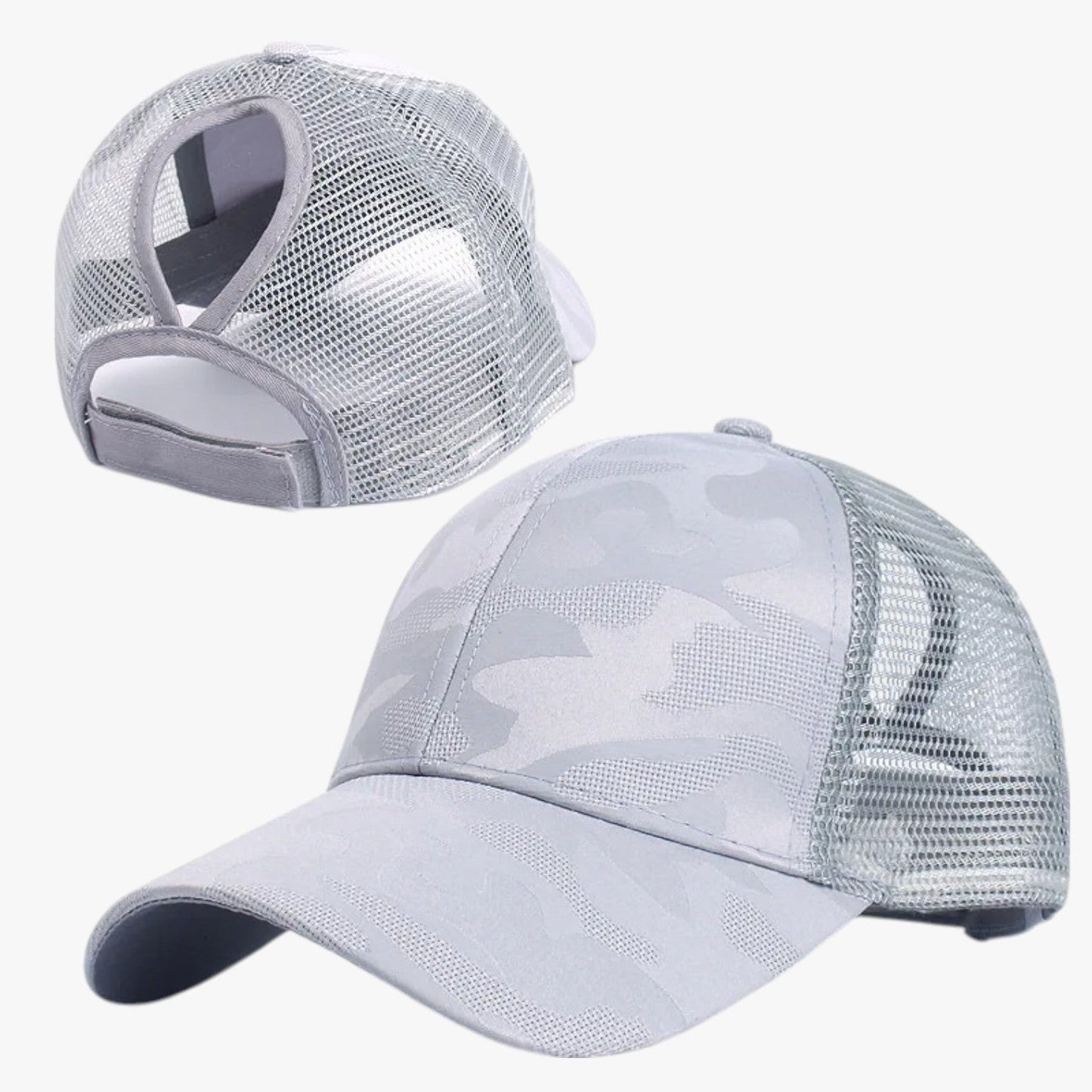 Blaire | Sommerhut Camouflage mit Netz und Dutt