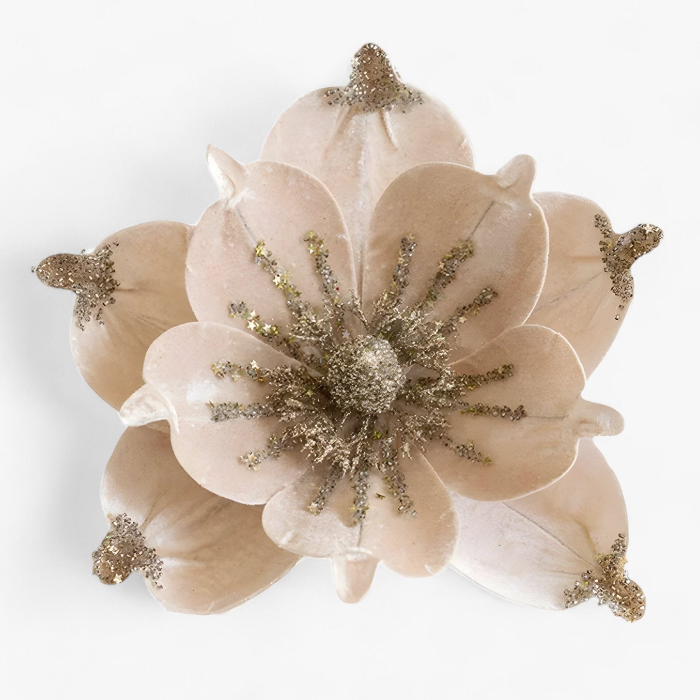 Blumen | Glänzende Kunstweihnachtsblumen - Fröhliche Ornamente für den Weihnachtsbaum und Neujahrsdekoration