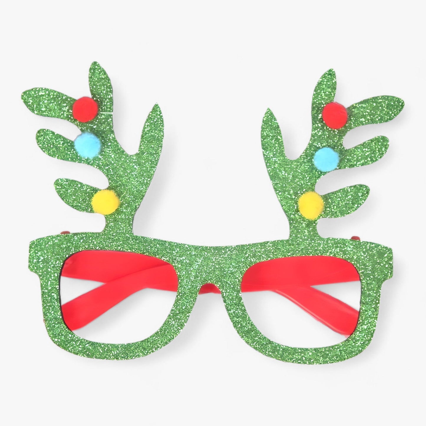 Urlaubsfeiernder | Weihnachtsbrille mit Weihnachtsmann, Weihnachtsbaum und Schneemann - Lustige Accessoires für Festtagsfotos