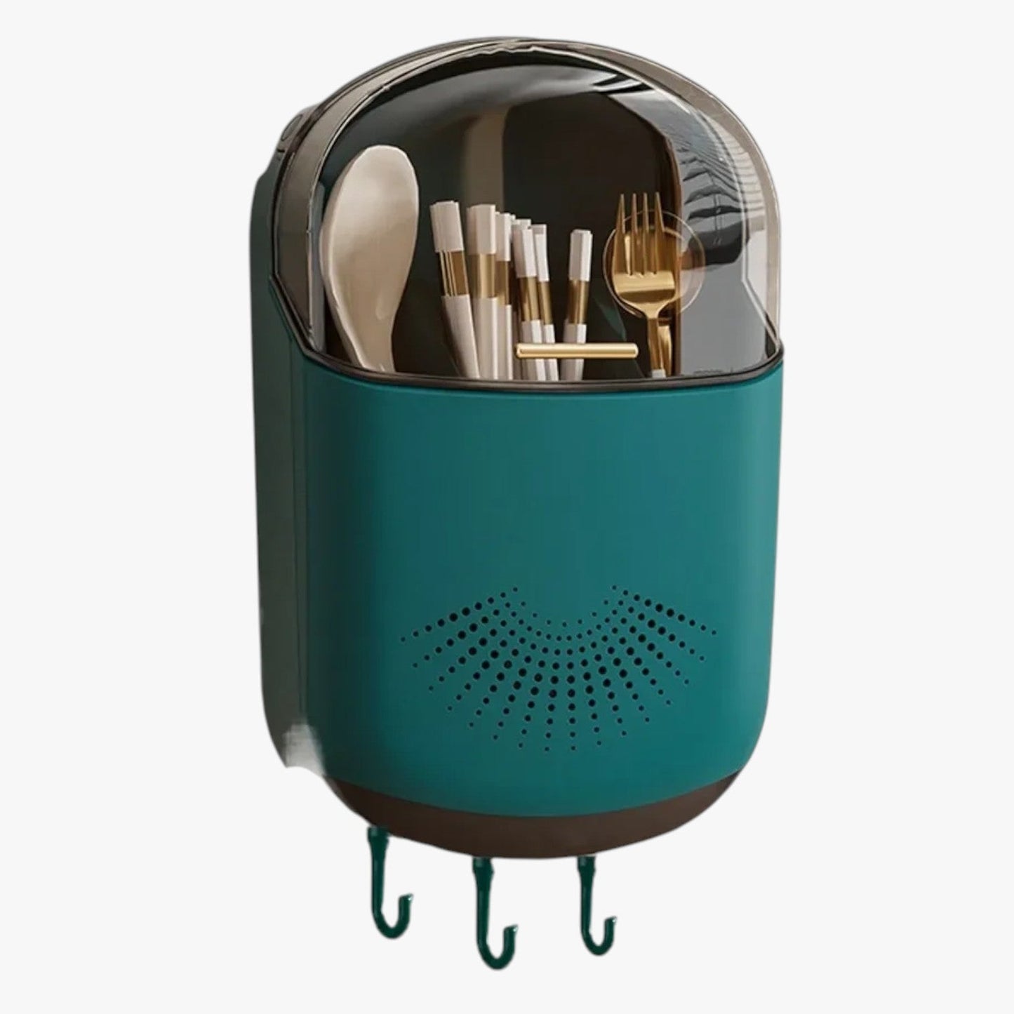 Gianni | Wandhalterung für Stiftbehälter mit Entwässerung und Abdeckung