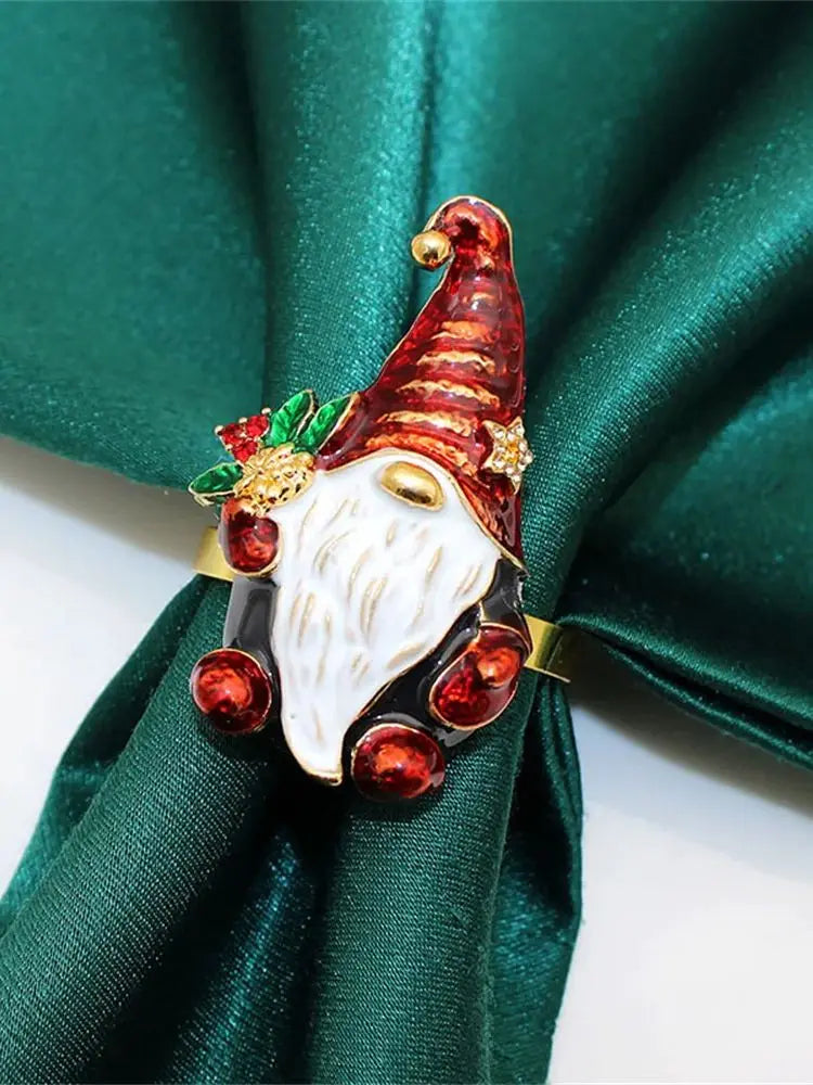 Urlaubs-Eleganz | 6 Weihnachtsserviettenringe mit Tannenzapfen - Perfekt