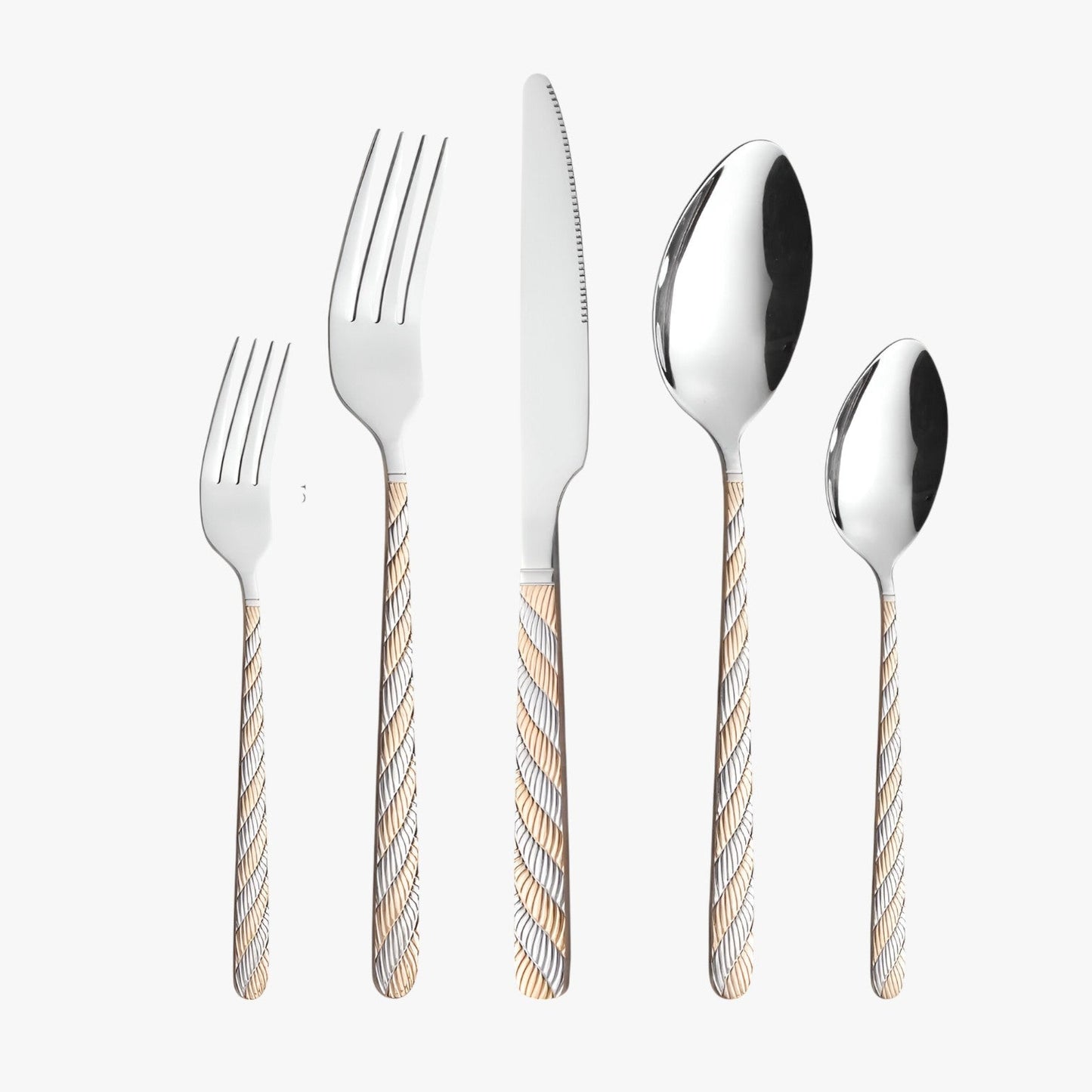 Haley | Set aus geflochtenem Besteck aus Edelstahl