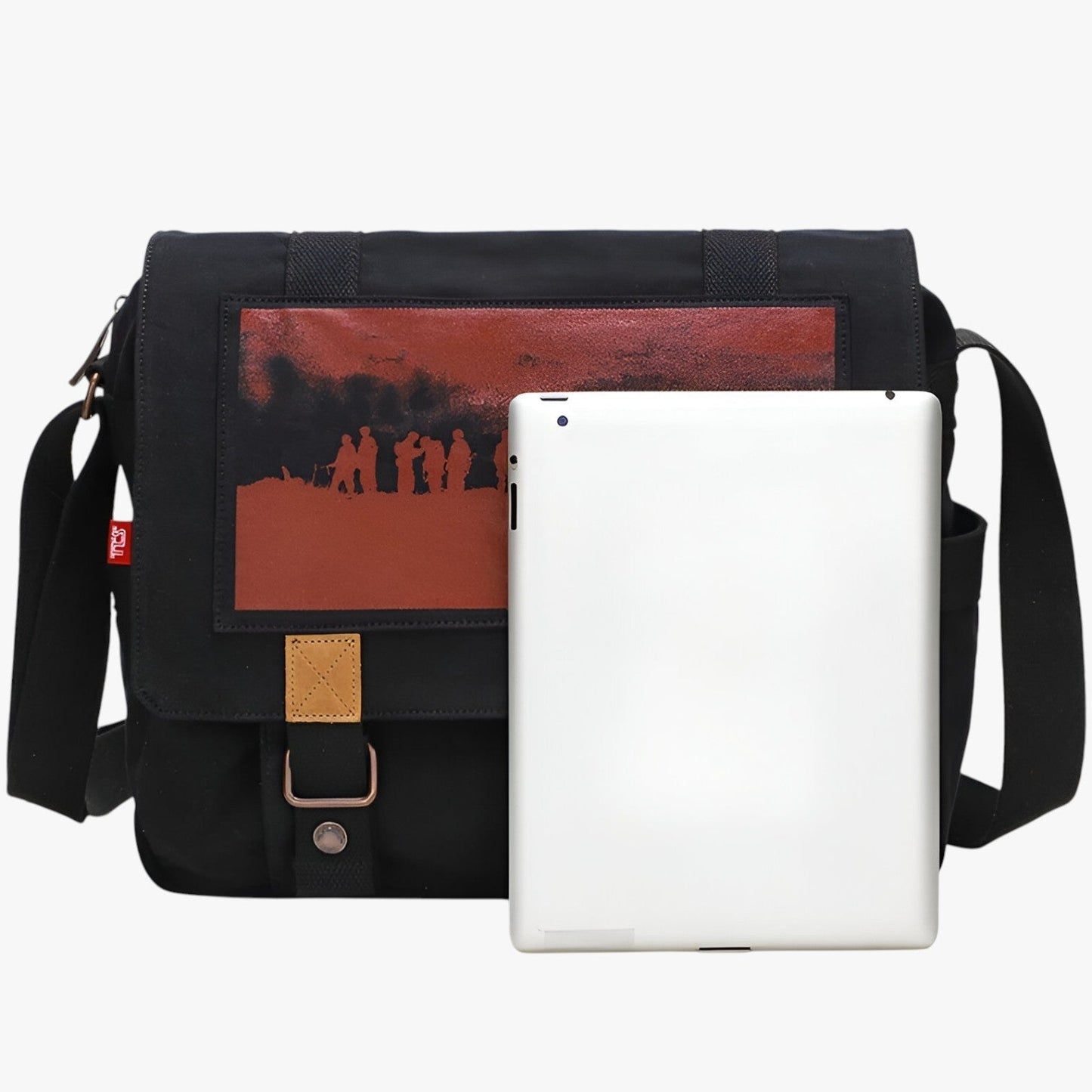 Ethan | Große Vintage-Leinenslingtasche
