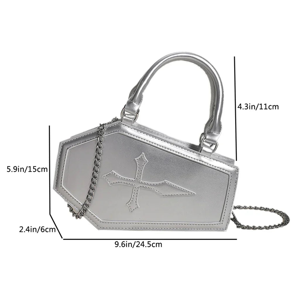 Sarg-Kettenhandtasche - Geräumig und elegant für Halloween-Cosplay