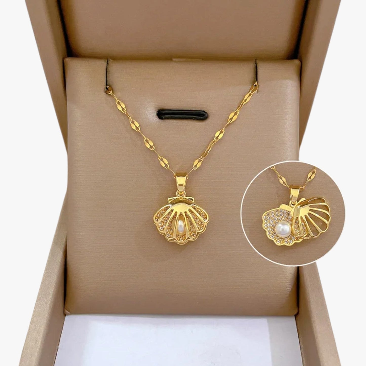 Nadia | Retro-Muschel-Perlenkette