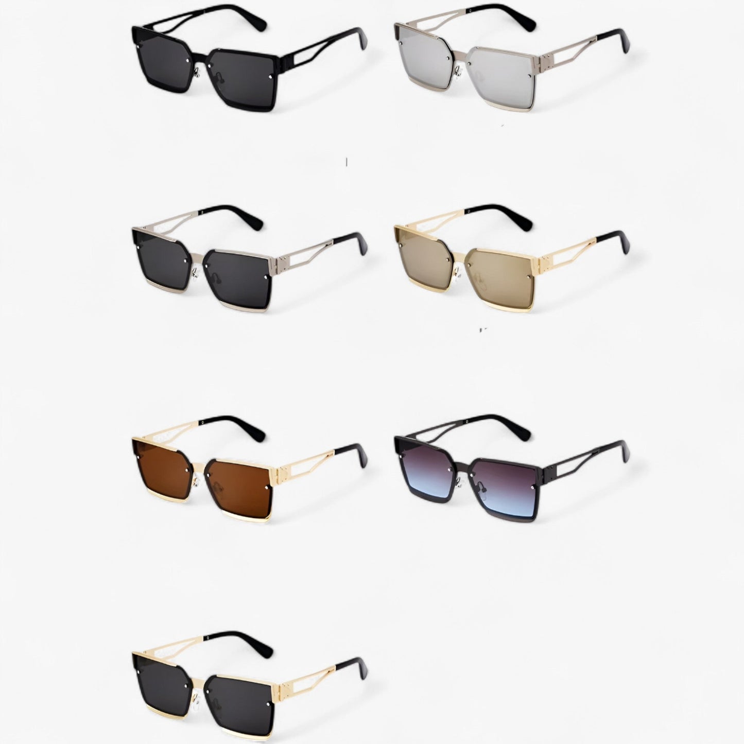 Gregorius | Vintage Punk Quadratische Metallrahmen Sonnenbrille