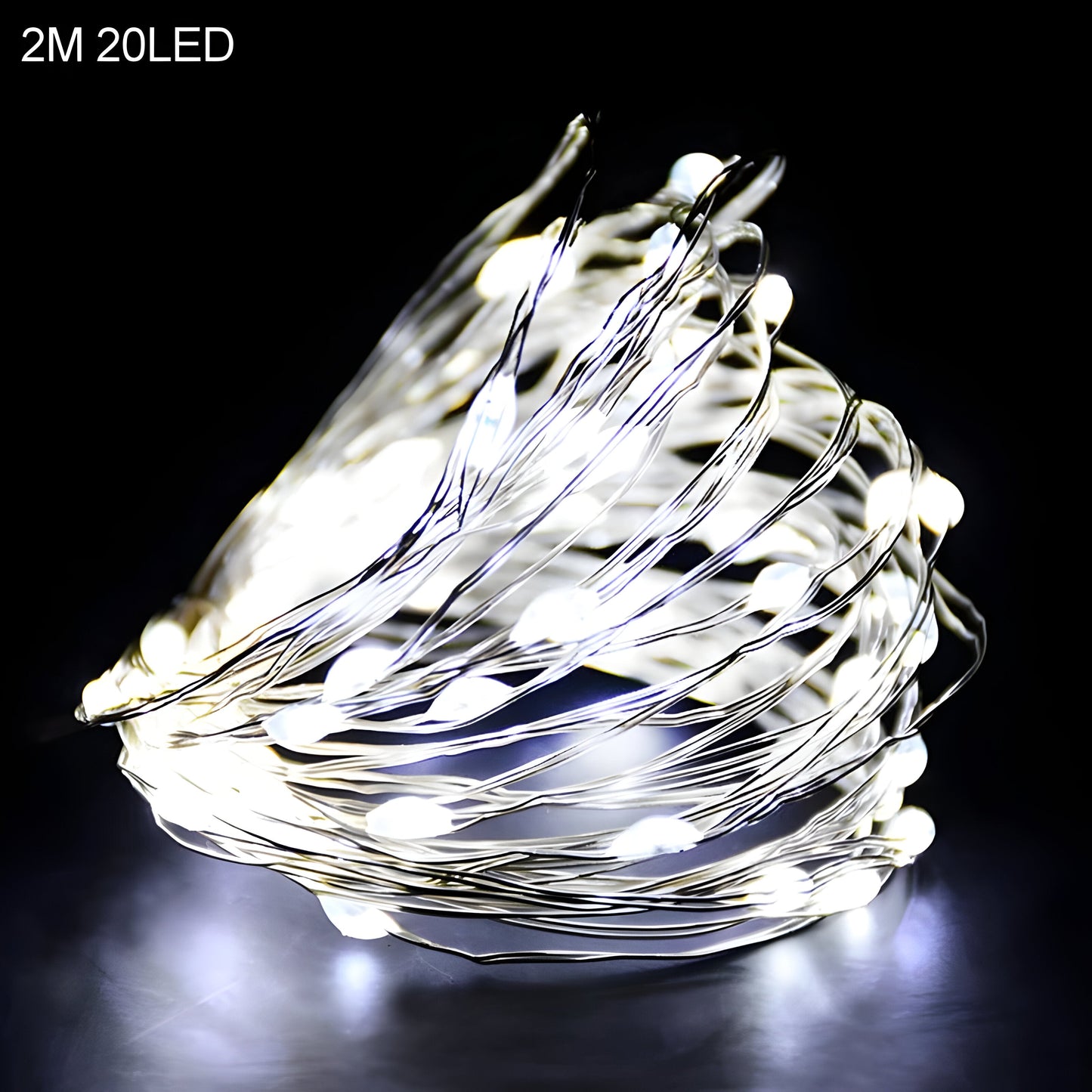 TwinkleLights | LED Lichterschlauch 20LED - Beleuchten Sie Ihre Feste mit dem Weihnachtsmann und Schneeflocken