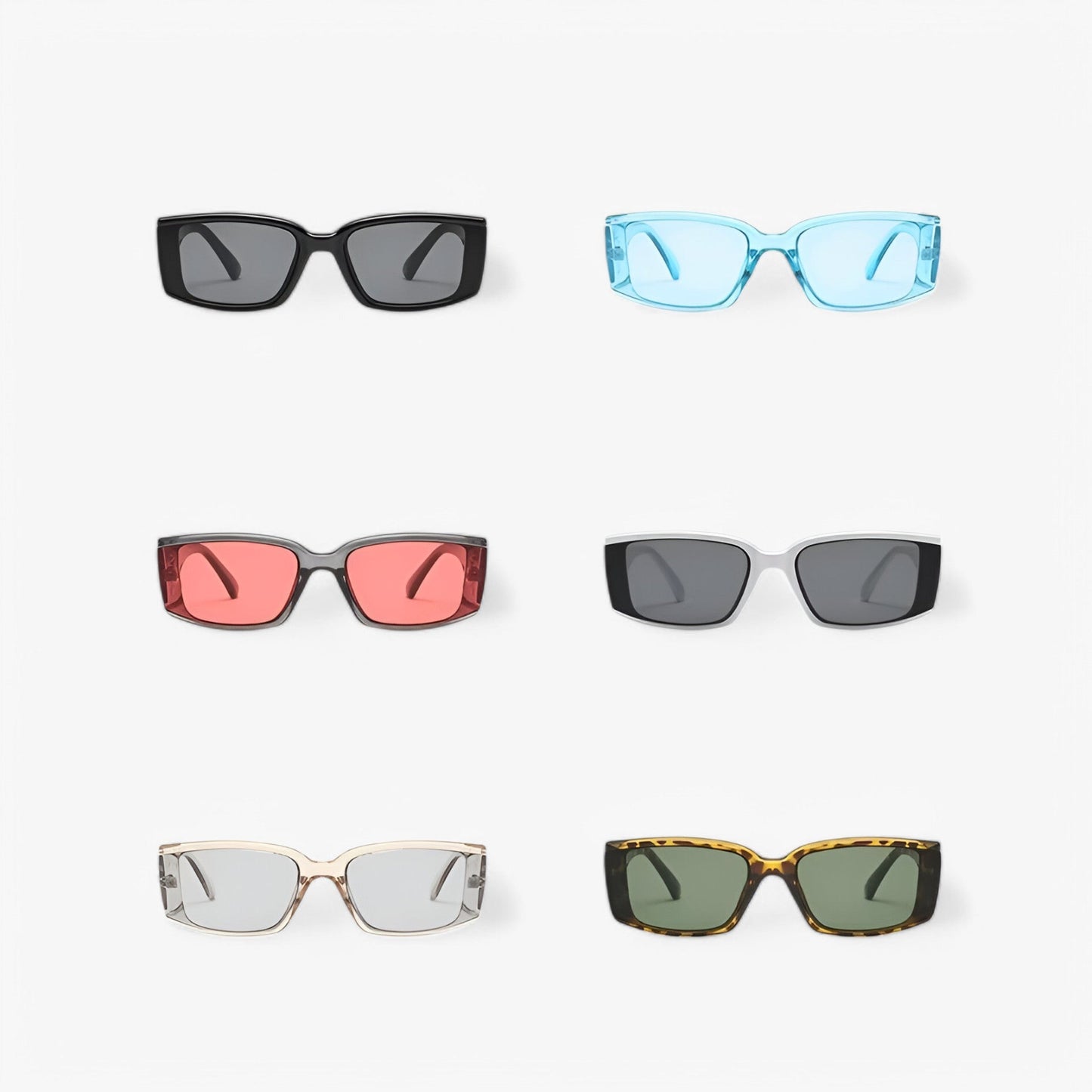 David | Retro Sonnenbrille mit kleiner rechteckiger Fassung