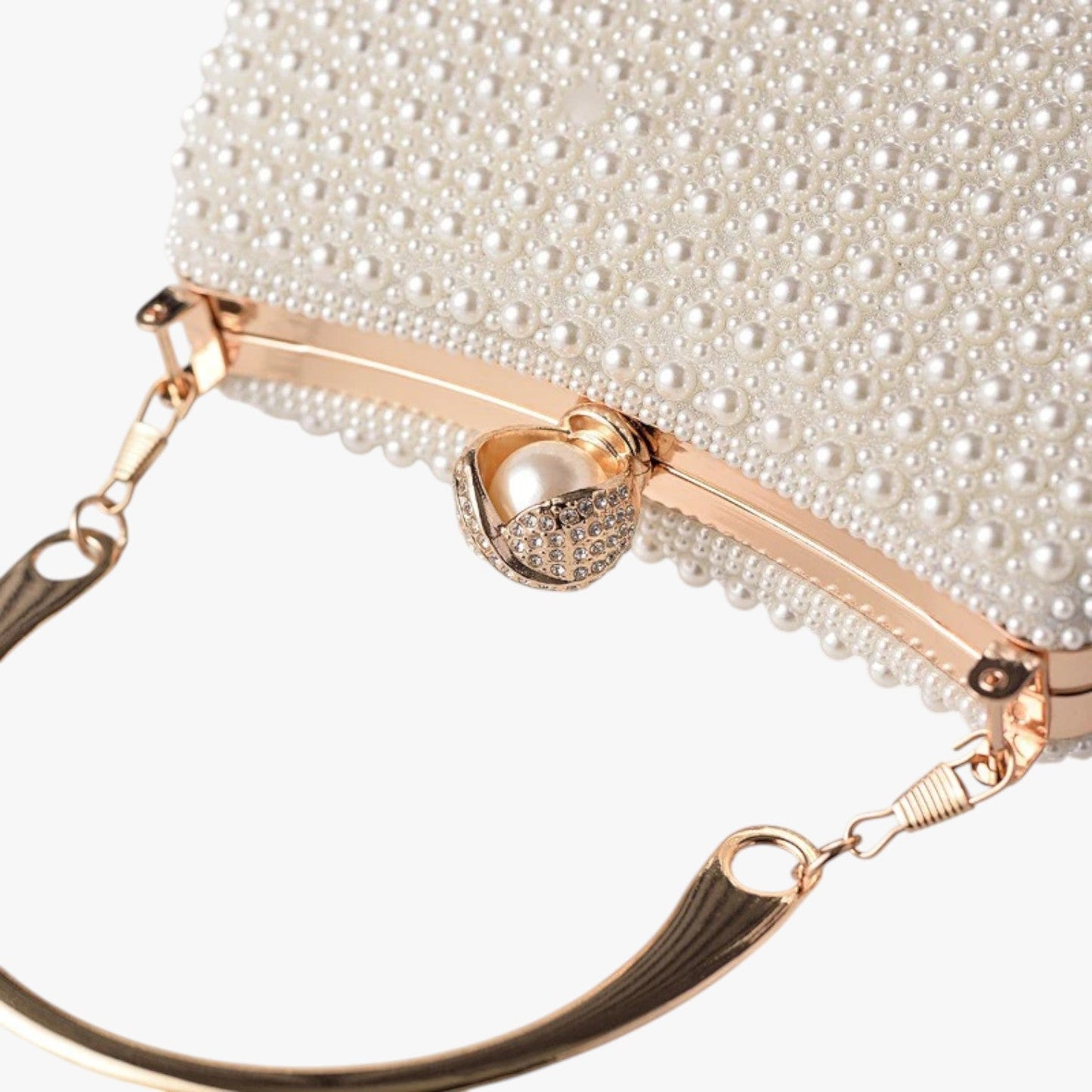 Aviana | Elegante Perlentasche mit Kettchen-Handgriff
