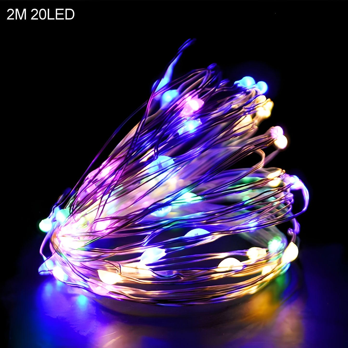 TwinkleLights | LED Lichterschlauch 20LED - Beleuchten Sie Ihre Feste mit dem Weihnachtsmann und Schneeflocken