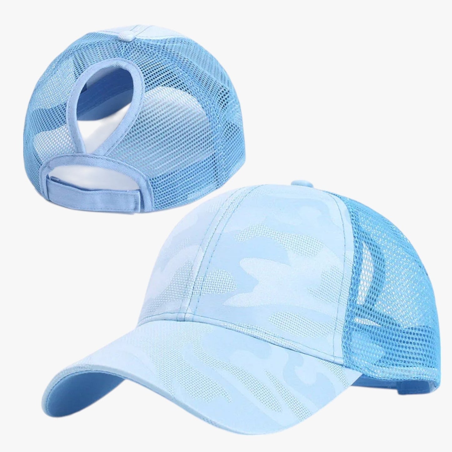 Blaire | Sommerhut Camouflage mit Netz und Dutt