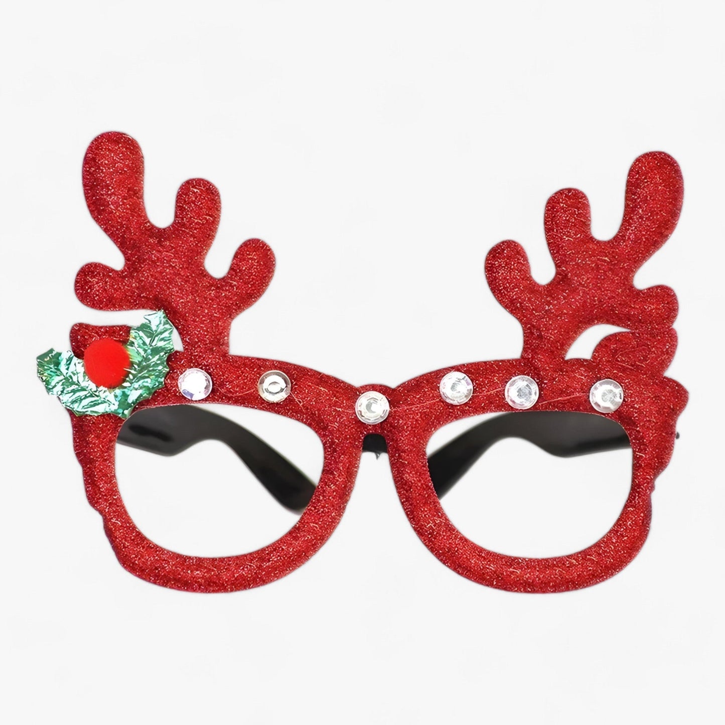 Urlaubsfeiernder | Weihnachtsbrille mit Weihnachtsmann, Weihnachtsbaum und Schneemann - Lustige Accessoires für Festtagsfotos