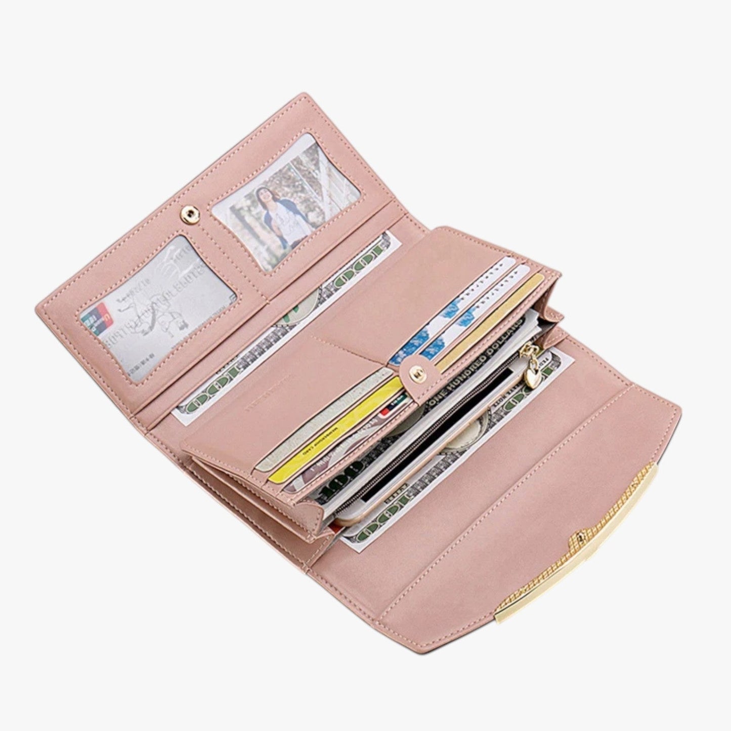 Zariyah | Elegante langes Lederportemonnaie mit großer Kapazität