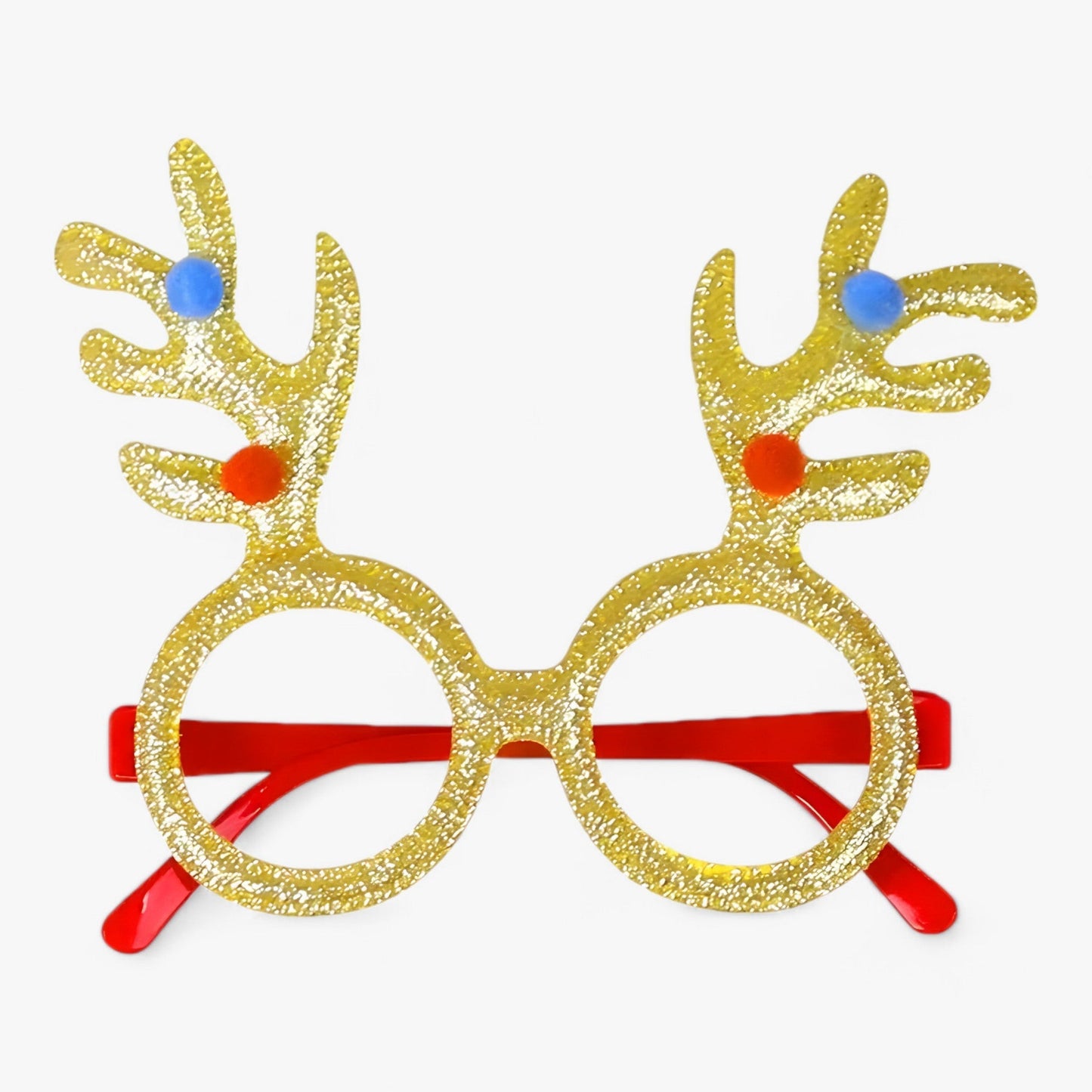 Urlaubsfeiernder | Weihnachtsbrille mit Weihnachtsmann, Weihnachtsbaum und Schneemann - Lustige Accessoires für Festtagsfotos
