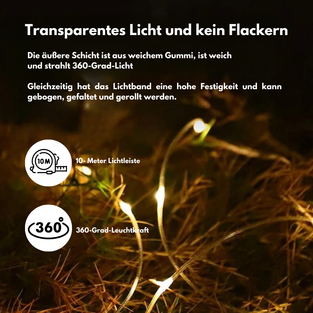 Atmospheric Light Roller™ | Nie wieder ohne Licht: tragbare und wiederaufladbare Außenbeleuchtung