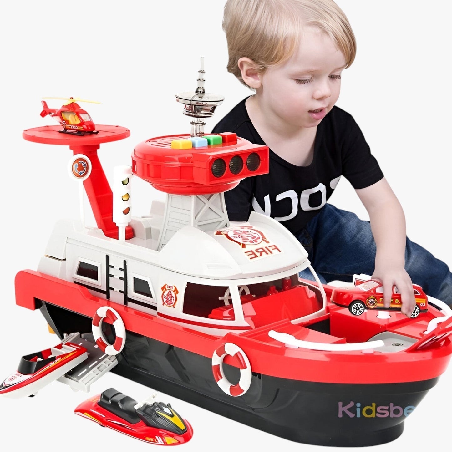 Drew | Leuchtendes Spielzeugboot mit Schwungantrieb