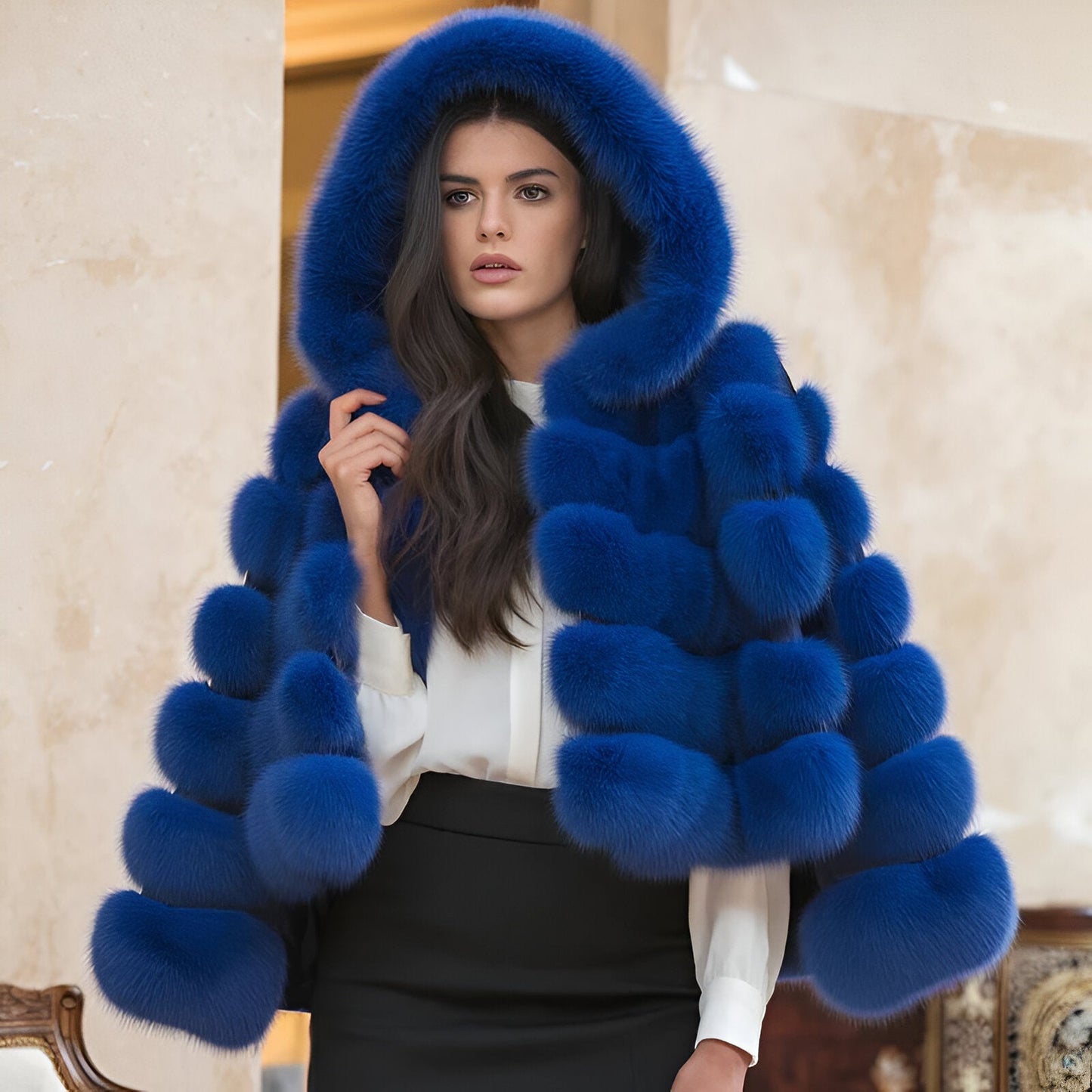 Adele | Weiche Kunstpelzjacke Winter - Luxuriöse Wärme und Eleganz