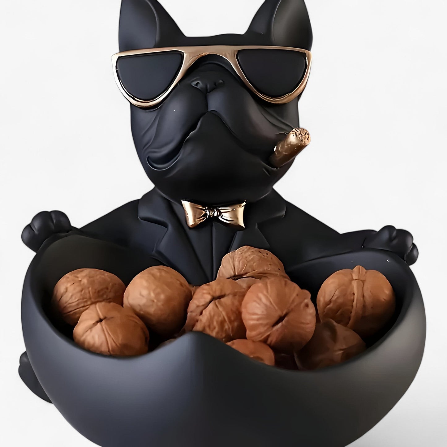 Sander | Schwarze Bulldogge Aufbewahrungsbox für Hausdekoration