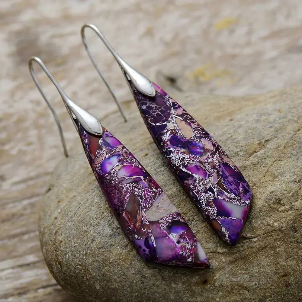 Bohemian Edelsteine Geometrische Ohrringe