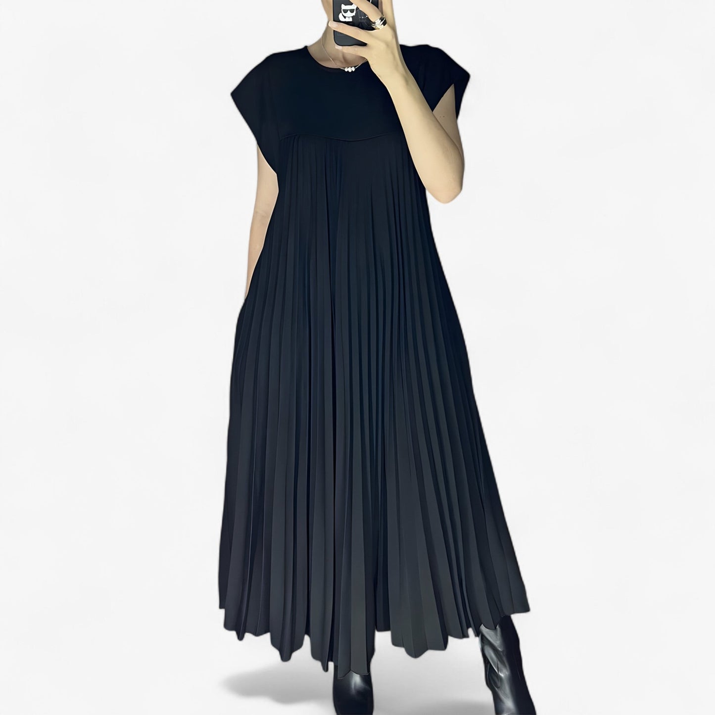 Aduana | Ärmelloses Kleid mit Eleganten Falten