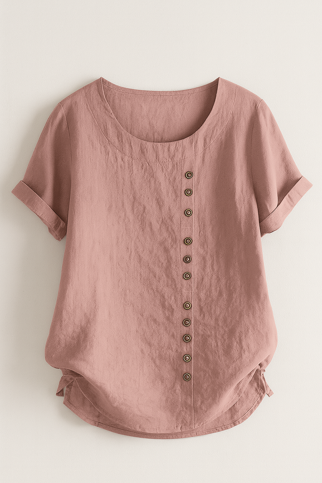 Amelia | Damen Leinenbluse mit Knopfleiste