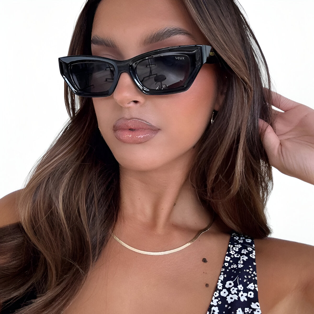 Viereck Katzenauge Sonnenbrille - Retro-Stil & UV-Schutz