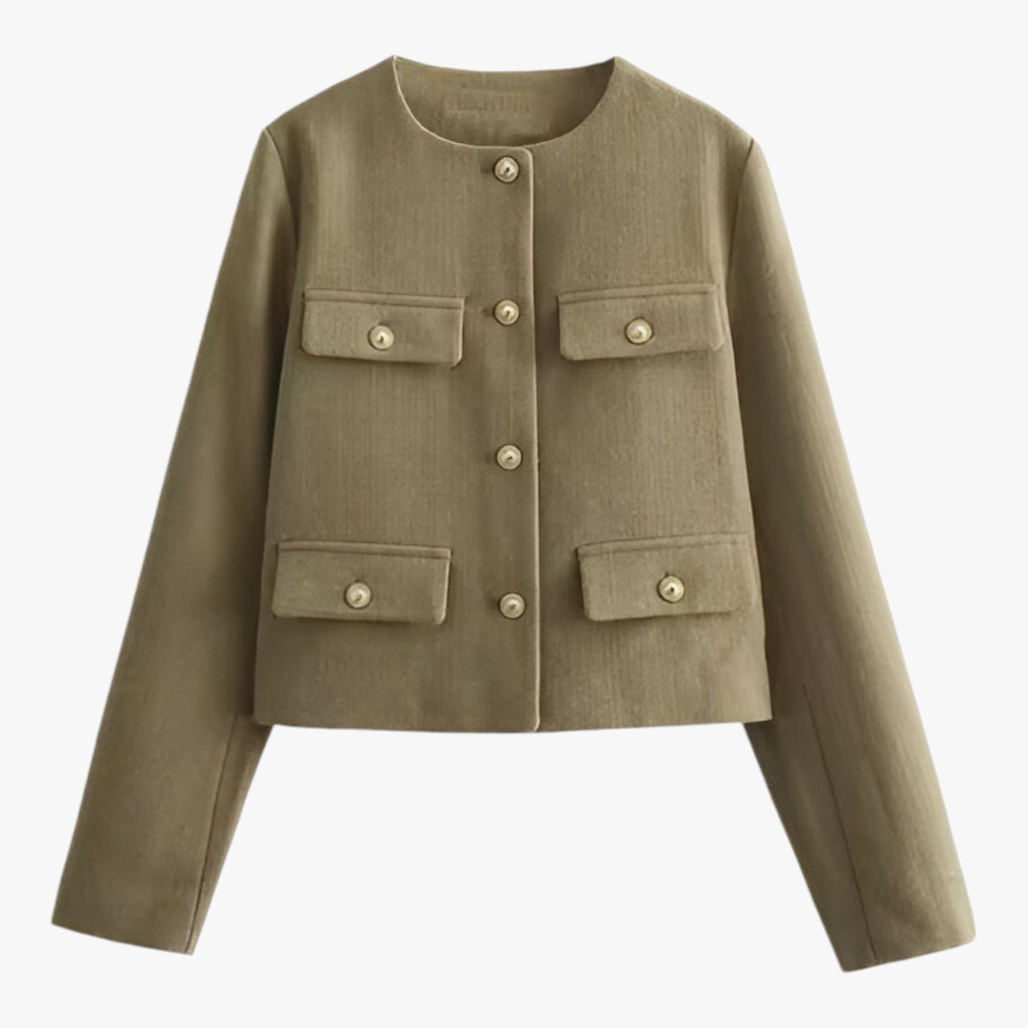 Crop-Jacke aus Tweed - Elegante Fransen-Details für den Herbst