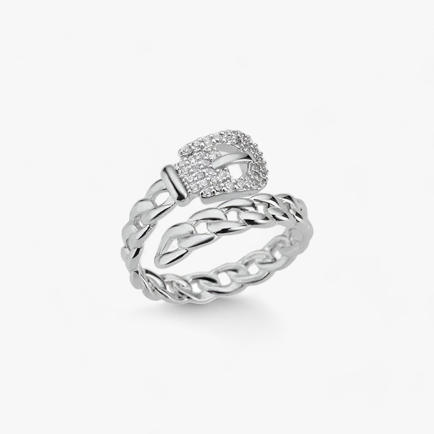 Zirkon-Gürtel-Ring - Chic und Modern