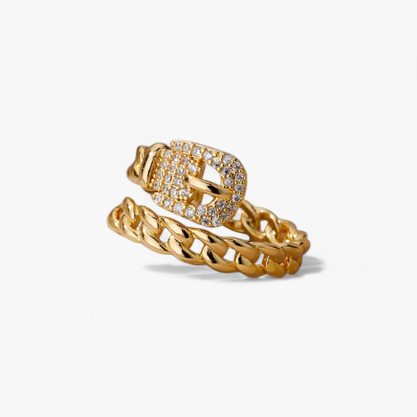 Zirkon-Gürtel-Ring - Chic und Modern