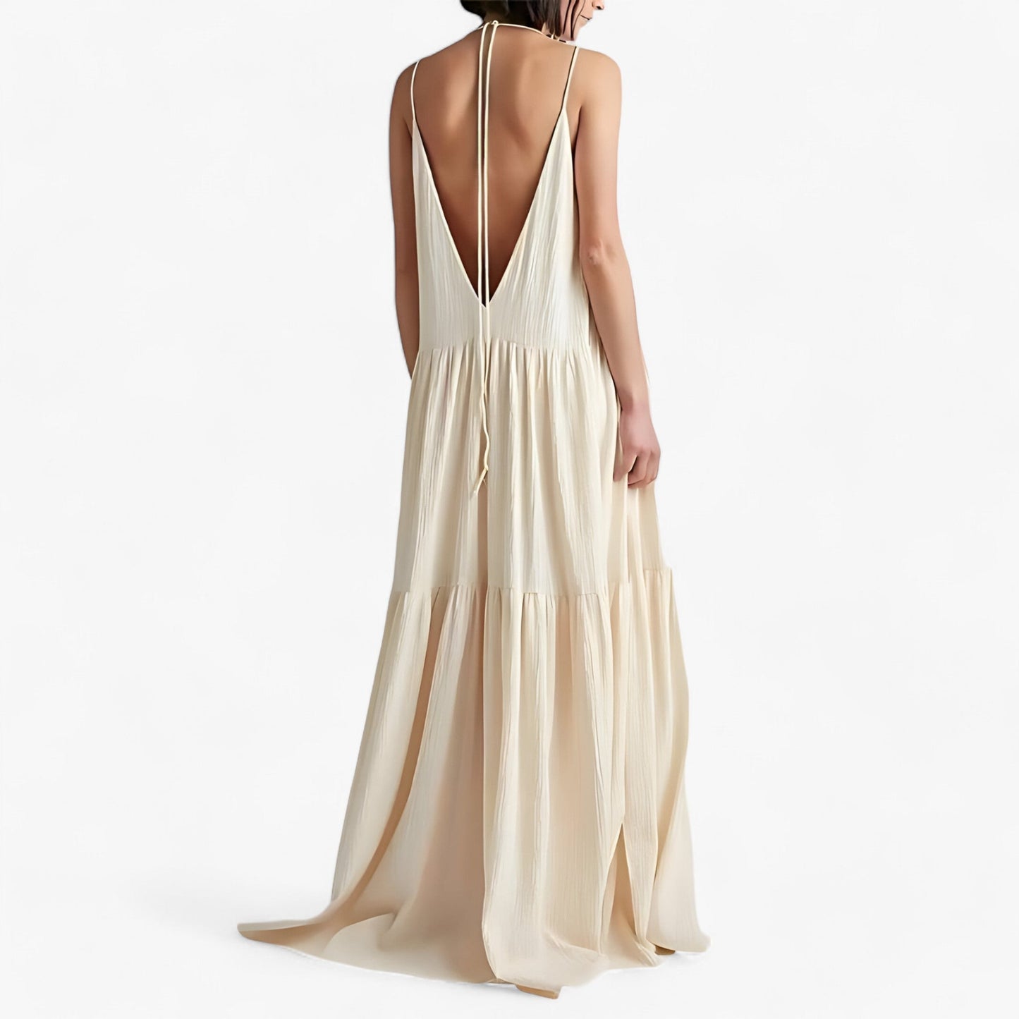 Bequemes & trendiges Maxi-Slipkleid mit Halterneck zum Binden – Komfort und Stil für jeden Tag