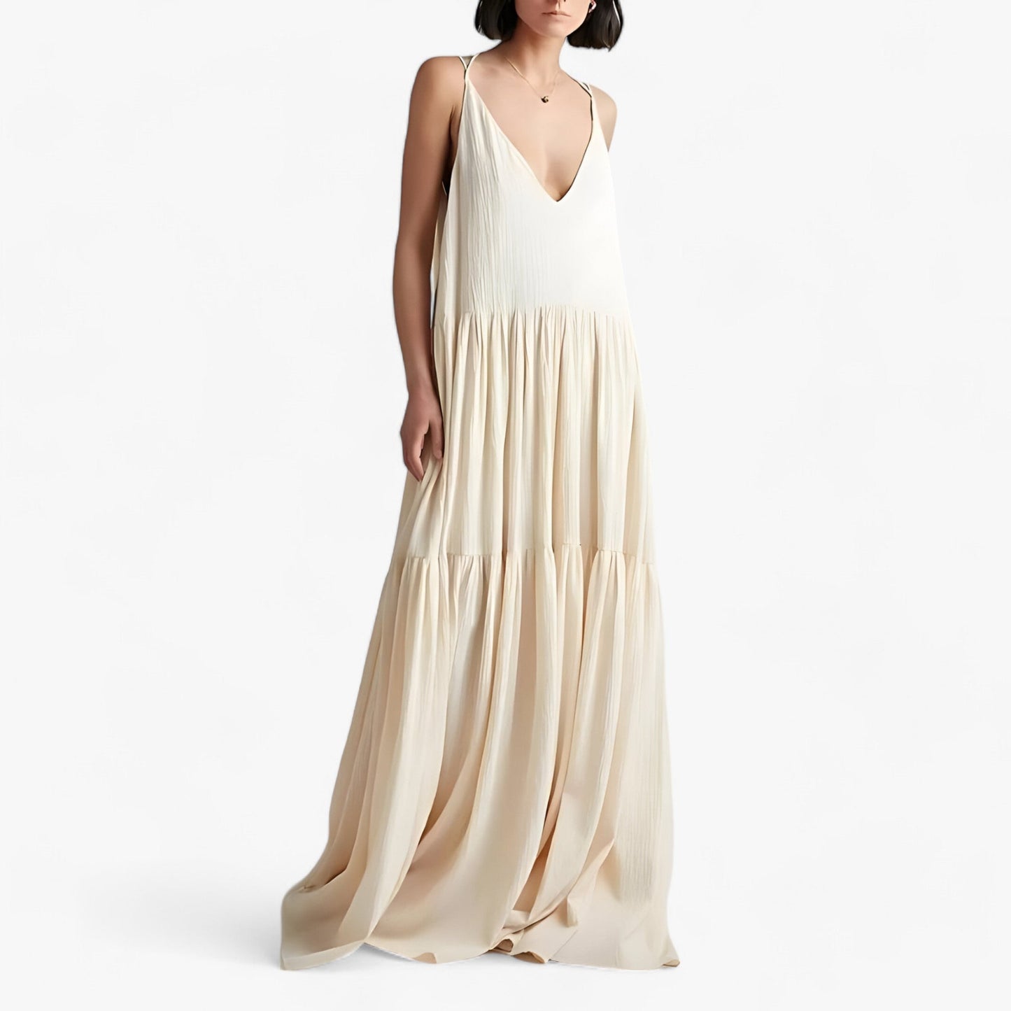 Bequemes & trendiges Maxi-Slipkleid mit Halterneck zum Binden – Komfort und Stil für jeden Tag