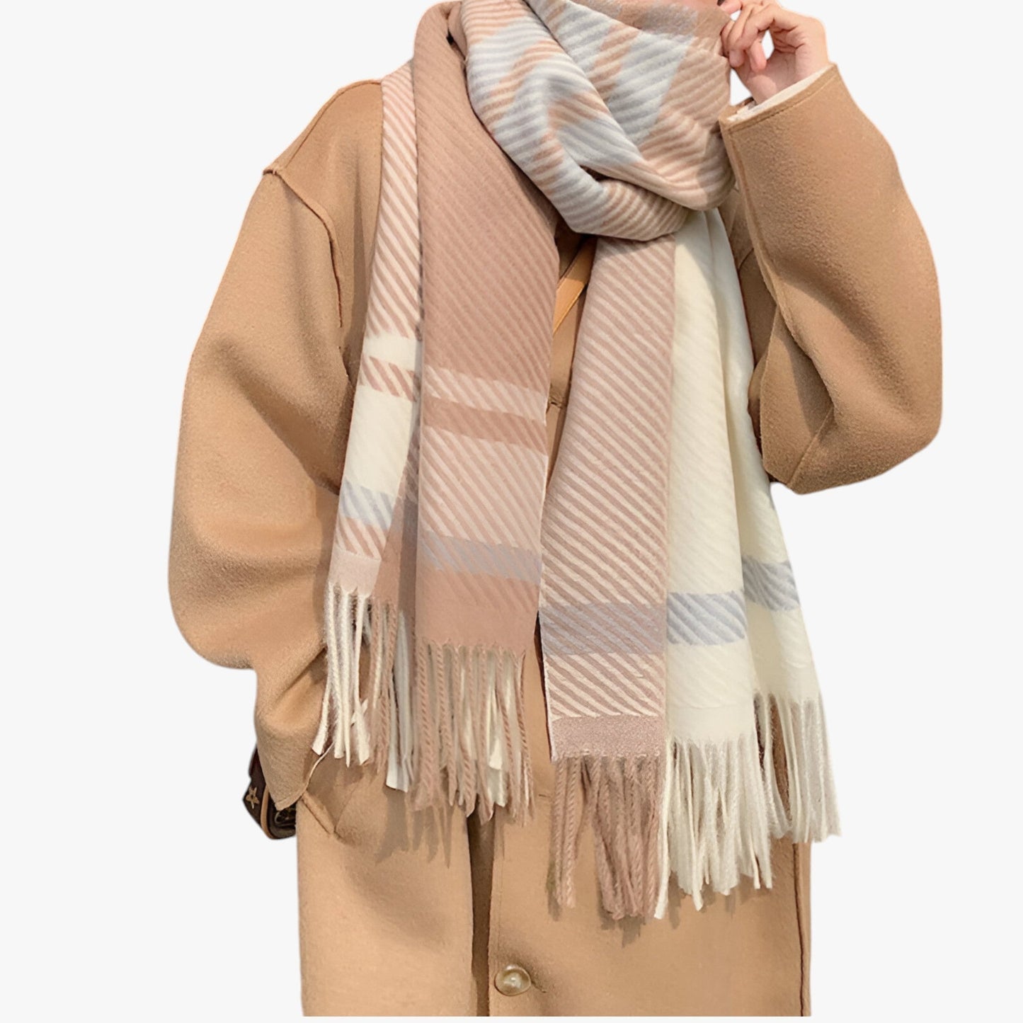 Vintage kariertes Tuch - Eleganter und bequemer Schal