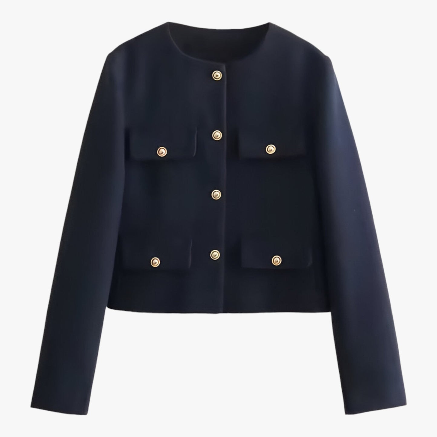 Crop-Jacke aus Tweed - Elegante Fransen-Details für den Herbst