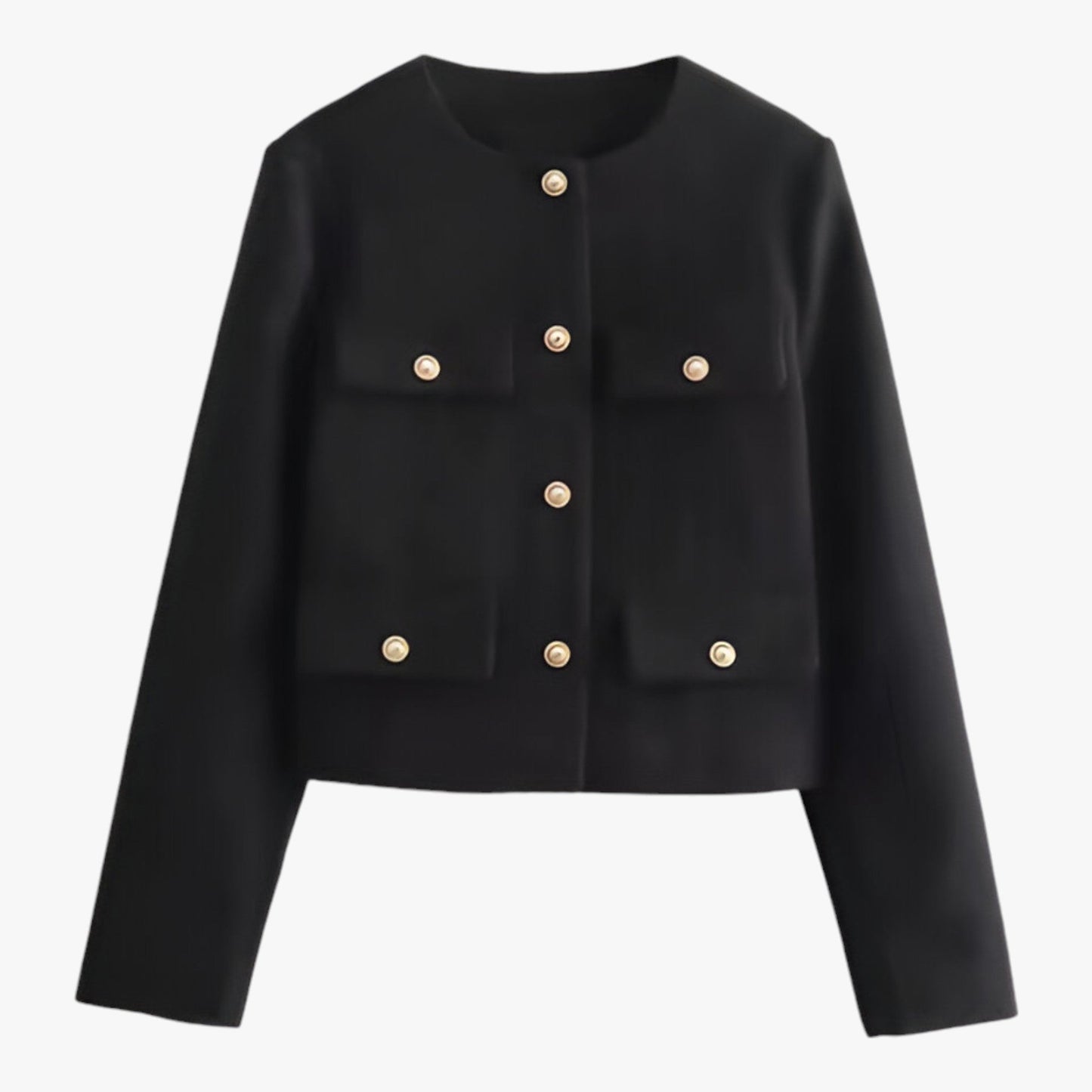 Crop-Jacke aus Tweed - Elegante Fransen-Details für den Herbst