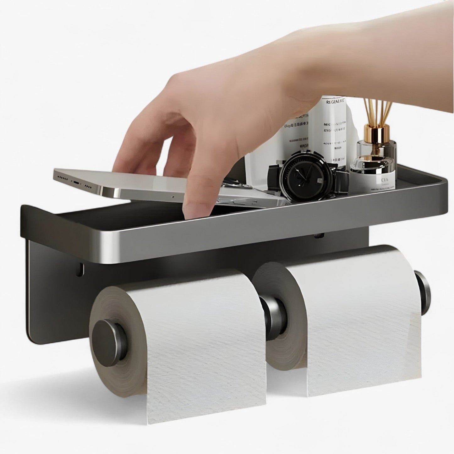 Luxe Hold – Multifunktionale Toilettenpapierhalter