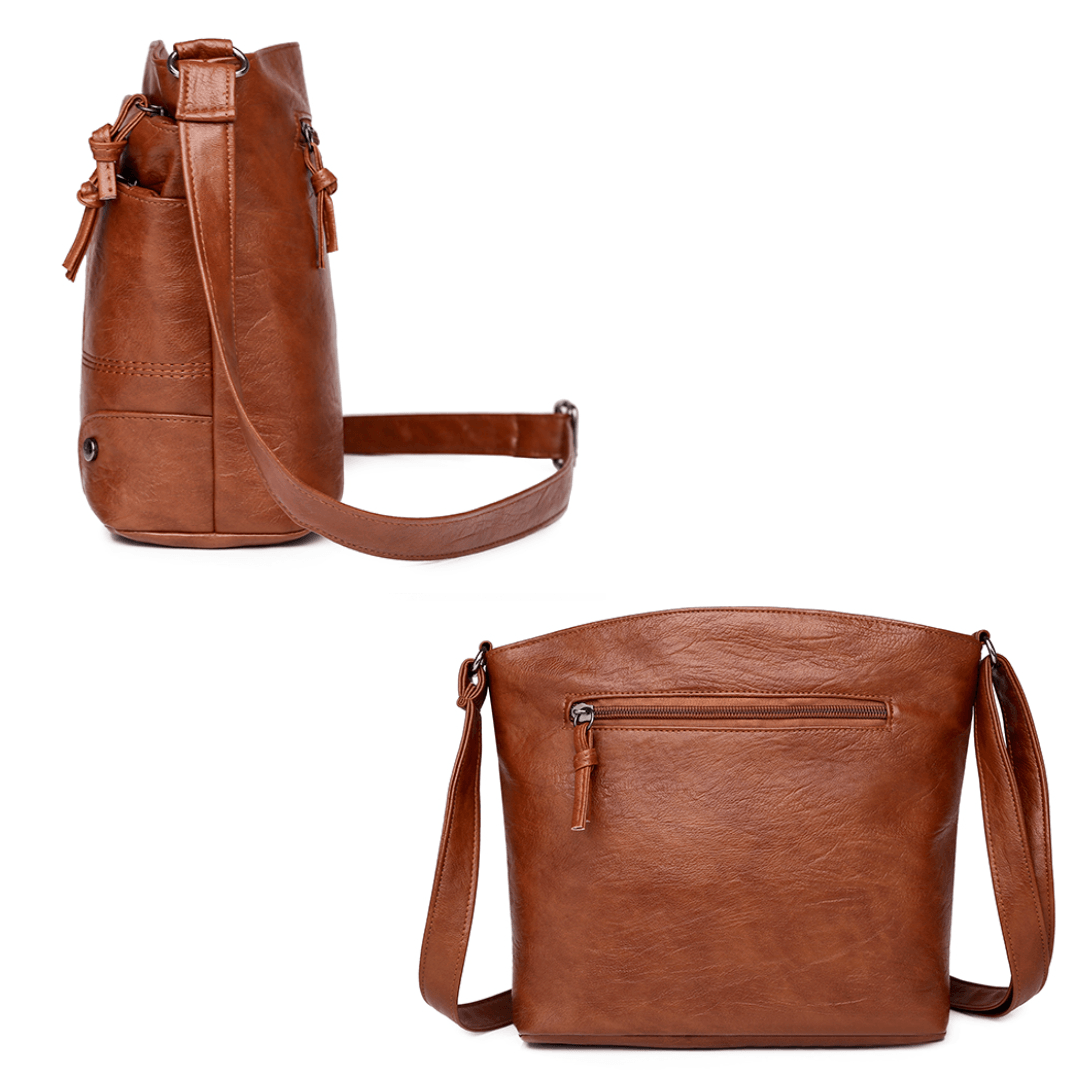 Vintage Leder Schultertasche