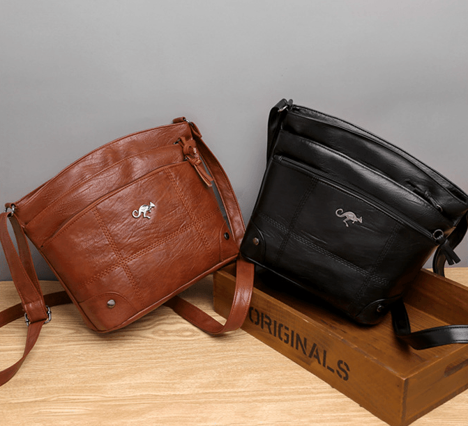 Vintage Leder Schultertasche