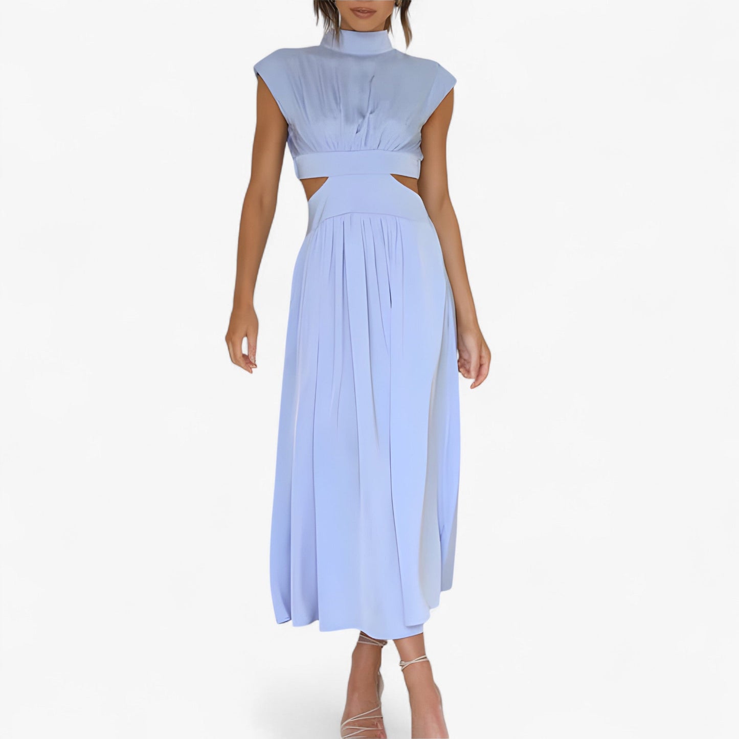 Elena | Elegantes Kleid mit hohem Ausschnitt