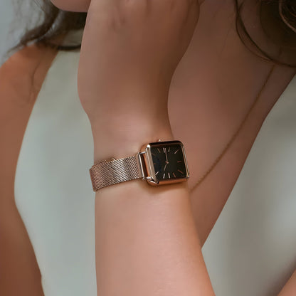 Elisabeth | Rechteckige Uhr - Zeitloses Design