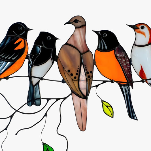 Acryl Vogel Sonnenfänger – Glas-in-Loot Design Fensterdekoration