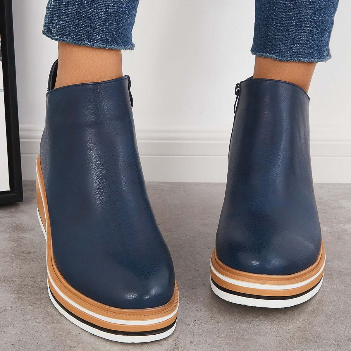 Stilvoller Keilabsatz-Stiefel – Mila