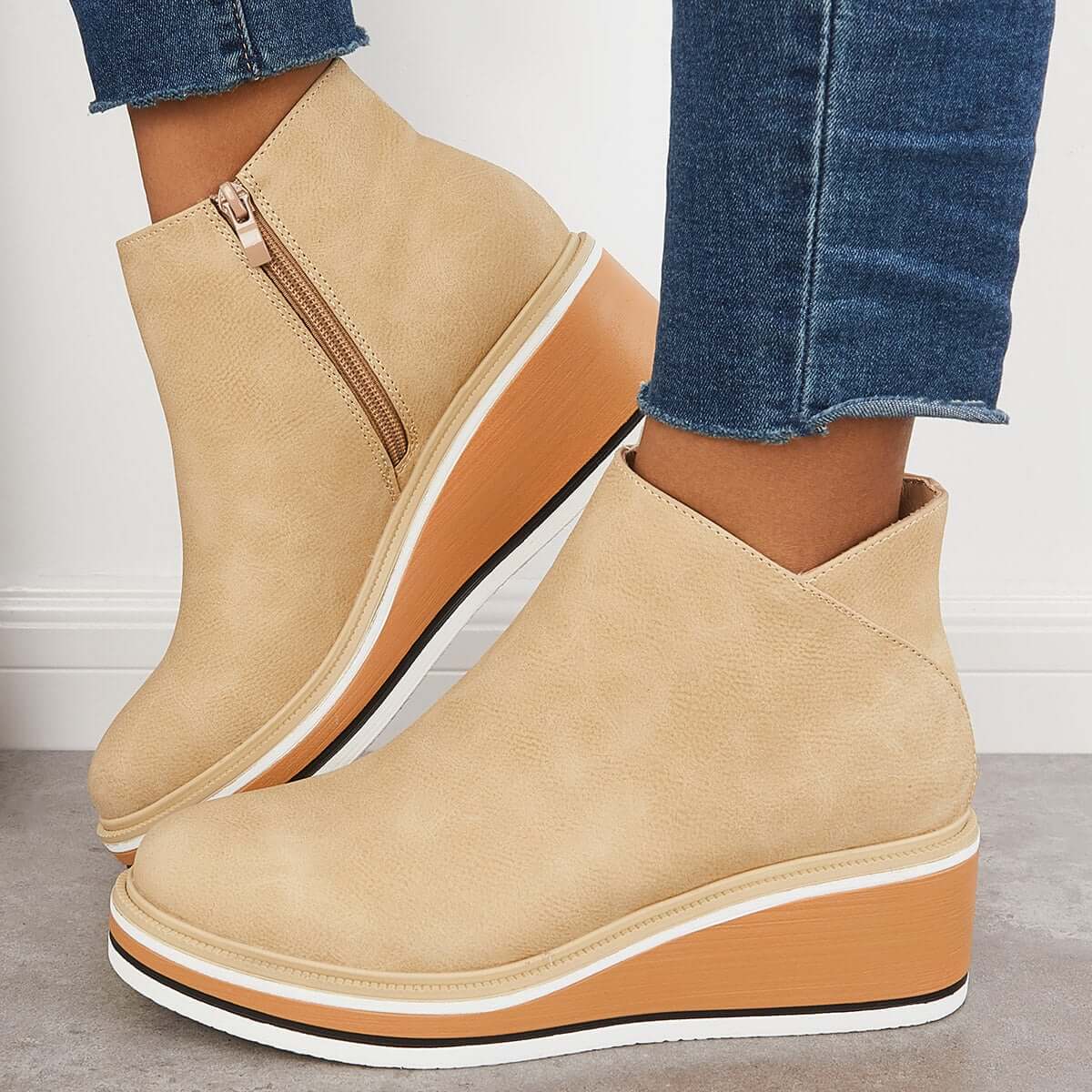 Stilvoller Keilabsatz-Stiefel – Mila