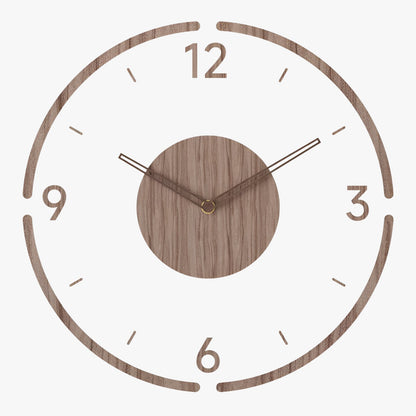 Nordische Stille | 14 Zoll Massivholz Wanduhren - Fügt Eleganz zu jedem Raum hinzu