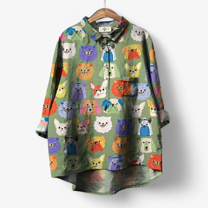 Jane | Hemd mit grafischem Druck - stilvoll und auffällig